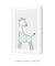 Imagem do Quadro Decorativo Infantil Girafa Azul Safari