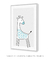 Quadro Decorativo Infantil Girafa Azul Safari