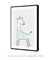 Quadro Decorativo Infantil Girafa Azul Safari - Quadros Incríveis