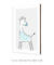 Quadro Decorativo Infantil Girafa Azul Safari - comprar online