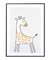 Quadro Decorativo Infantil Girafa Bege Safari