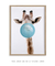 Imagem do Quadro Decorativo Infantil Girafa Chiclete Bubble Azul