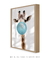 Quadro Decorativo Infantil Girafa Chiclete Bubble Azul