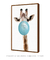 Quadro Decorativo Infantil Girafa Chiclete Bubble Azul na internet
