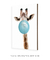 Quadro Decorativo Infantil Girafa Chiclete Bubble Azul - comprar online