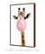 Quadro Decorativo Infantil Girafa Chiclete Bubble Rosa na internet
