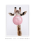 Imagem do Quadro Decorativo Infantil Girafa Chiclete Bubble Rosa