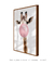 Quadro Decorativo Infantil Girafa Chiclete Bubble Rosa - loja online