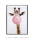 Imagem do Quadro Decorativo Infantil Girafa Chiclete Bubble Rosa