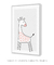 Quadro Decorativo Infantil Girafa Rosa Safari