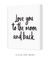 Quadro Decorativo infantil Love you to the moon and back - Quadros Incríveis