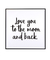 Quadro Decorativo infantil Love you to the moon and back