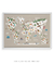 Quadro Decorativo Infantil Mapa Mundi Animais Bege - Quadros Incríveis