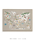 Quadro Decorativo Infantil Mapa Mundi Animais Bege - comprar online