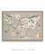 Quadro Decorativo Infantil Mapa Mundi Animais Bege - Quadros Incríveis