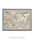 Imagem do Quadro Decorativo Infantil Mapa Mundi Animais Bege