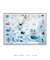 Quadro Decorativo Infantil Mapa Mundi Oceano Colorido - comprar online