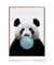Quadro Decorativo Infantil Panda Chiclete Bubble Azul - Quadros Incríveis