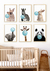 Quadro Decorativo Infantil Panda Chiclete Bubble Azul - Quadros Incríveis