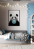 Quadro Decorativo Infantil Panda Chiclete Bubble Azul - loja online