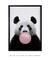 Quadro Decorativo Infantil Panda Chiclete Bubble Rosa - Quadros Incríveis