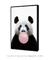 Quadro Decorativo Infantil Panda Chiclete Bubble Rosa - Quadros Incríveis