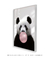 Quadro Decorativo Infantil Panda Chiclete Bubble Rosa