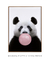 Quadro Decorativo Infantil Panda Chiclete Bubble Rosa - Quadros Incríveis