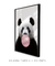 Quadro Decorativo Infantil Panda Chiclete Bubble Rosa