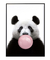 Quadro Decorativo Infantil Panda Chiclete Bubble Rosa