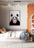 Quadro Decorativo Infantil Panda Chiclete Bubble Rosa - loja online