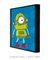 Quadro Decorativo Infantil Robô Verde e Azul - loja online