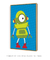Quadro Decorativo Infantil Robô Verde e Azul - comprar online