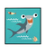 Quadro Decorativo Infantil Tubarão Martelo - Série Fundo do Mar