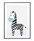 Quadro Decorativo Infantil Zebra Azul Safari