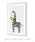 Quadro Decorativo Infantil Zebra Bege Safari