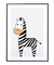 Quadro Decorativo Infantil Zebra Bege Safari