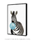 Quadro Decorativo infantil Zebra Chiclete Bubble Azul - comprar online