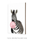 Quadro Decorativo infantil Zebra Chiclete Bubble Rosa - comprar online