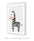 Quadro Decorativo Infantil Zebra Rosa Safari