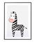 Quadro Decorativo Infantil Zebra Rosa Safari