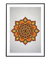 Quadro Decorativo Mandala Laranja