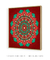 Quadro Decorativo Mandala Vermelha e Verde na internet