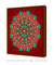 Quadro Decorativo Mandala Vermelha e Verde