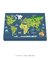 Quadro Decorativo Mapa Mundi Animais na internet