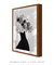 Quadro Decorativo Mulher Flores Na Cabeça Perfil Preto e Branco na internet