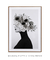 Quadro Decorativo Mulher Flores Na Cabeça Perfil Preto e Branco - Quadros Incríveis