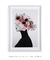 Quadro Decorativo Mulher Flores Na Cabeça Perfil - Quadros Incríveis