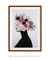 Quadro Decorativo Mulher Flores Na Cabeça Perfil - comprar online