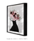 Quadro Decorativo Mulher Flores Na Cabeça Perfil - loja online